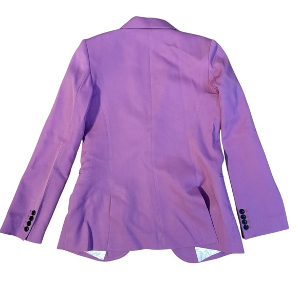 Victoria Beckham Purple Wool-twill blazer Size 6 - Picture 6 of 8